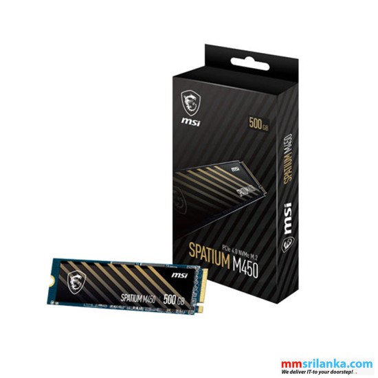 MSI SPATIUM M450 500GB PCIE 4.0 NVME M.2 SOLID STATE DRIVE (3Y)